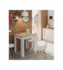 FOTAB - Table auxiliaire extensible L67-134 x P67cm - Blanc-chêne