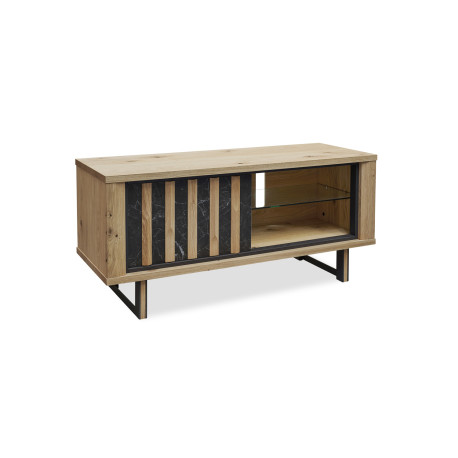 Meuble TV Hifi 1 porte longueur 122 cm - DUNE